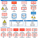 Плакаты и знаки на электроподстанциях